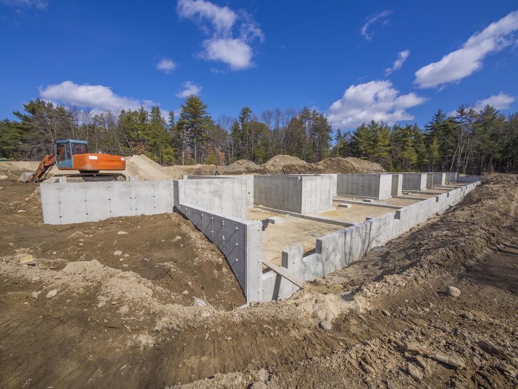 building foundation under construction